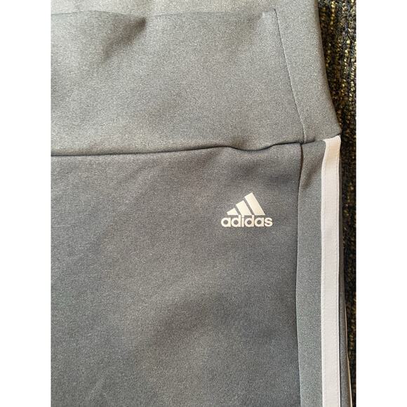 ADIDAS WOMEN 3STRIPE HIGH WAISTED LEGGINGS (CARBON GRAY WHT XL) - Picture 4 of 7